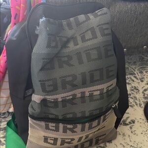 Kids Branded Gray and Black Backpack